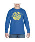 ფოტო #2 პროდუქტის Boy's Child Word Art Long Sleeve t- shirt Halloween Bats