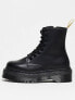 Dr Martens Vegan Jadon II mono boots in black felix rub off