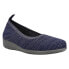 Propet Yen Knit Slip On Womens Blue Flats Casual WCX074M-NVY