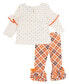 Baby Girl Foil Dot Pumpkin Applique Outfit, 2 Pcs Бежевый, 3-6 Месяцев - фото #2