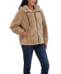 ფოტო #2 პროდუქტის Juniors' Juniors' Reversible Faux Fur Hooded Bomber Jacket