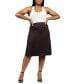 Plus Size A Line Elastic Waist Skirt