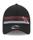 Фото #2 товара Men's Black Arizona Cardinals Flawless Stripe 39THIRTY Flex Hat