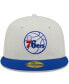 ფოტო #3 პროდუქტის Men's New Era x Cream, Royal Philadelphia 76ers NBA x Staple Two-Tone 59FIFTY Fitted Hat