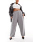 Фото #2 товара ASOS DESIGN Curve scuba turn back hem jogger in charcoal marl