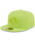ფოტო #1 პროდუქტის Men's Neon Green Los Angeles Rams Color Pack Brights 59FIFTY Fitted Hat
