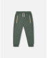 Baby Boys Baby Fleece Sweatpants With Zip Pockets Forest Green Зеленый, 18 месяцев - фото #1