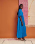 Ghospell oversized maxi dress in cobalt blue