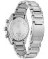 ფოტო #3 პროდუქტის Men's Tsuki-yomi A-T Chronograph Sport Luxury Eco-Drive Silver-Tone Titanium Bracelet Watch 43mm