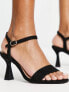 Фото #3 товара New Look flared mid heeled sandals in black