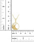 Фото #3 товара Macy's cubic Zirconia Crescent Moon Disc 18" Pendant Necklace in 14k Gold-Plated Sterling Silver