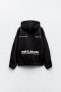 Scuba-effect bomber hoodie