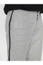 Erkek Gri Kareli Cep Detaylı Normal Kesim Pantolon 9YAM41625BW
