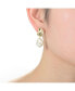 Elegant Sterling Silver with 14K Gold Plating and Genuine Freshwater Pearl Dangling Earrings