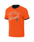 Men's Darius Rucker Collection by Black, Orange Distressed San Francisco Giants Two-Way Ringer Reversible T-shirt