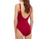 Фото #2 товара Gottex Womens Embrace Crossover One Piece Swimsuit Red Size 48