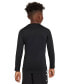 ფოტო #3 პროდუქტის Boys Pro Warm Standard-Fit Logo-Print Long-Sleeve T-Shirt