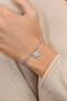 Фото #2 товара Beautiful silver bracelet with zircons Four Leaf Clover BRC45W
