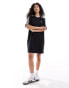 adidas Performance Essentials 3-Stripes boyfriend t-shirt dress in black