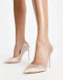 Steve Madden Valorous rhinestoe heeled shoes in blush satin