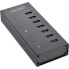Фото #3 товара InLine USB 3.2 Gen.1 7 Port Hub Aluminium Case with 2.5A Power Supply - black