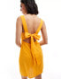 Фото #3 товара ASOS DESIGN square neck tie back mini sundress in mango