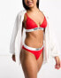 Фото #2 товара Tommy Jeans archive triangle bikini top in red