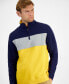 ფოტო #3 პროდუქტის Men's Quarter-Zip Colorblocked Fleece Sweater, Created for Macy's