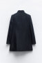 Фото #15 товара Двубортное пальто из смесовой шерсти с высоким воротником ZARA