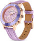 Swarovski Octea Lux Chrono Uhr, Schweizer Produktion, mit Lederarmband in Violett & Roségoldfarbenem Finish - Artikelnummer 5632263