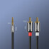 Kabel przewód audio 3.5mm mini jack - 2RCA 3m czarny