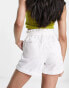 Фото #2 товара New Look paperbag shorts in off white