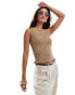 Vero Moda 3D textured tank top in beige