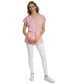 ფოტო #4 პროდუქტის Women's Short-Sleeve Drawstring Top