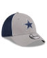 ფოტო #4 პროდუქტის Men's Gray Dallas Cowboys Pipe 39THIRTY Flex Hat