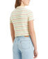 Фото #2 товара Women's Suki Cotton Stripe-Print Button-Front Polo Shirt