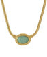 Фото #1 товара 2028 gold-Tone Semi Precious Oval Stone Necklace