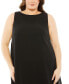 ფოტო #7 პროდუქტის Plus Size High Neck Feather Hem Gown