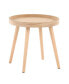 Фото #2 товара Pebble Mid Century Modern Side Table Set In Natural Wood