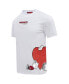 Men's Snoopy White Peanuts Loves Flowers T-Shirt
