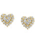 Фото #3 товара EFFY® Diamond Heart Stud Earrings (1/2 ct. t.w.) in 14k White Gold (Also available in Yellow Gold)