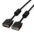 Фото #1 товара ROLINE HQ VGA Cable with Ferrite - HD15 M - HD15 F 6 m - 6 m - VGA (D-Sub) - VGA (D-Sub) - Male - Female - Black