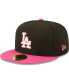 ფოტო #3 პროდუქტის Men's Black, Pink Los Angeles Dodgers 1981 World Series Champions Passion 59FIFTY Fitted Hat