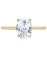 IGI Certified Lab Grown Diamond Oval Solitaire Engagement Ring in 14k Gold