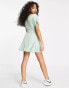 Фото #2 товара ASOS DESIGN Petite waisted mini tea dress with buttons in sage