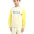 Фото #1 товара Puma X Tiny Colourblocked Crew Neck Sweatshirt Youth Boys Yellow 534812-41