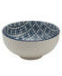 6.5" White Honeycomb Embossed Stoneware Ramen Noodle Bowls, Set of 2