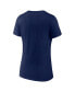 ფოტო #2 პროდუქტის Women's Navy Washington Capitals Authentic Pro Core Collection Secondary Logo V-Neck T-shirt
