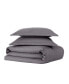 Solid Cotton Percale Twin XL 2-Pc. Duvet Set