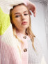 Фото #3 товара Noisy May Curve button down cardigan in multi pastel colourblock